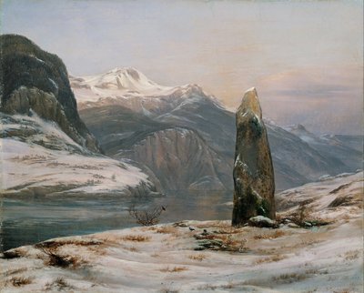 Invierno en el fiordo de Sogne de Caspar David Friedrich